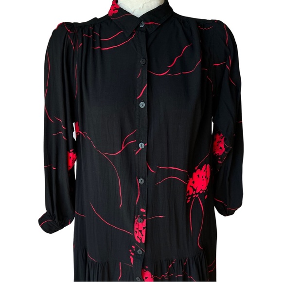 Chez California by Tandy vintage 80s floral shirt dress with drop waist - Picture 7 of 14